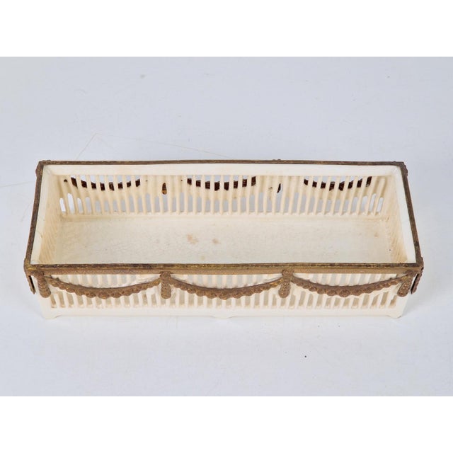 Antique Napoleon III Porcelain Planter with Gilt Bronze Mounts by Max Roesler Rodach, 1920s For Sale - Image 4 of 9