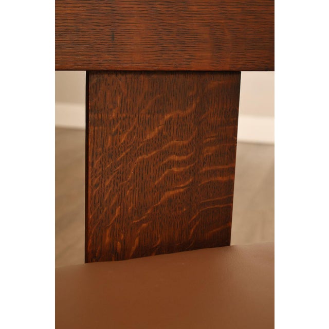 Gustav Stickley Antique Mission Oak Hall Settle Model 205 For Sale - Image 14 of 18