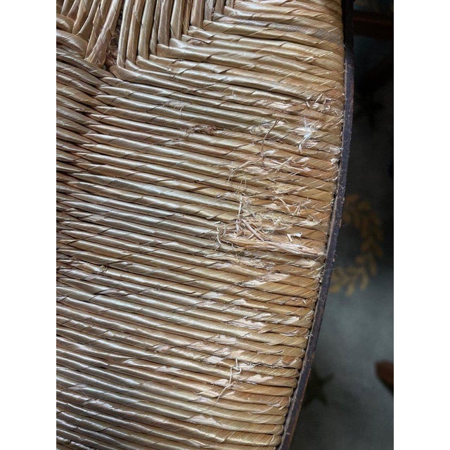Louis Philippe Straw Chairs, Set of 8 For Sale - Image 4 of 11