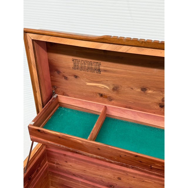 Lane Furniture Lane Furniture Waterfall Cedar Chest, Vintage For Sale - Image 4 of 12