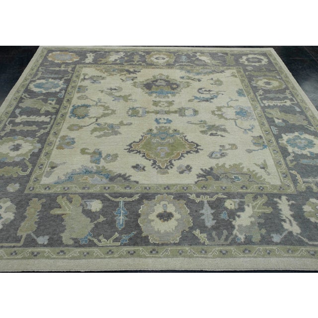 Turkish Oushak Square Rug 8'8" x 7'9" #18126 Explore a curated collection of hallway runners, wool rugs, and handmade...