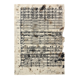 Jannis Kounellis, Elettra, Music Score Lithograph Jannis Kounellis Arte Povera Italian Avant Garde, 1969-1972