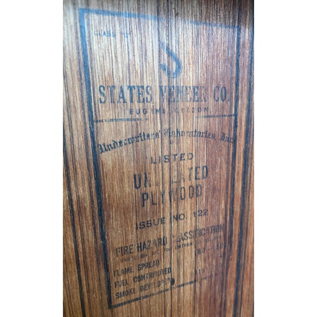 Red Flat Top Antique Cedar Trunk With Brass Hardware For Sale - Image 8 of 10