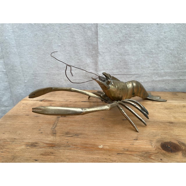 Figurative Brass Lobster Figurine For Sale - Image 3 of 14