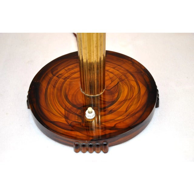 Vintage Art Deco Floral Table Lamp For Sale - Image 12 of 14