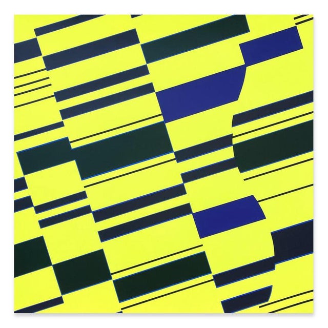 Blaue Partikel> by Günter Fruhtrunk for Galerie Hoeppner, Essen, 1971This handprinted serigraph, titled Neuer Dreiklang,...