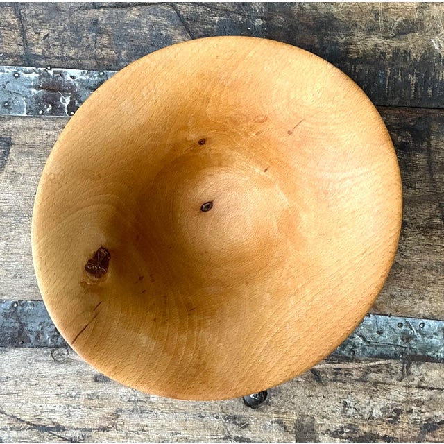 Tan Signed 1994 Nova Scotia Wood Bowl For Sale - Image 8 of 17
