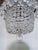 Vintage Hollywood Regency Brass Tiered Crystal Basket Chandelier For Sale - Image 4 of 11
