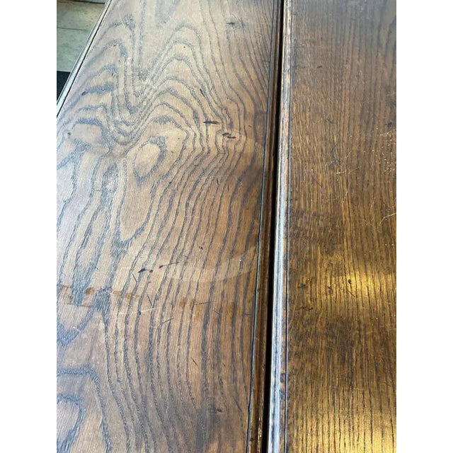 1980s French Style Louis Xviii Hand Carved Drop Leaf Console / Dining Table For Sale In New York - Image 6 of 12