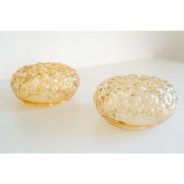 Vintage Bubble Glass Flush Mounts attributed to Helena Tynell, 1960s, Set of 2 For Sale - Image 11 of 15
