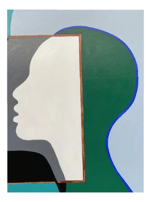Marie Bec, Composition, 2022, Mixed Media & Acrylic on Canvas