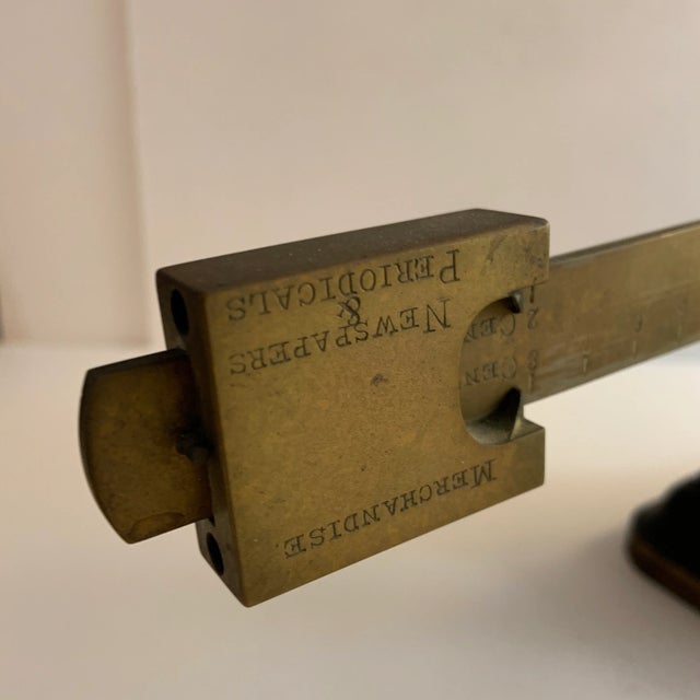Metal 1890 Fairbanks Iron and Brass Postal Scale For Sale - Image 7 of 9