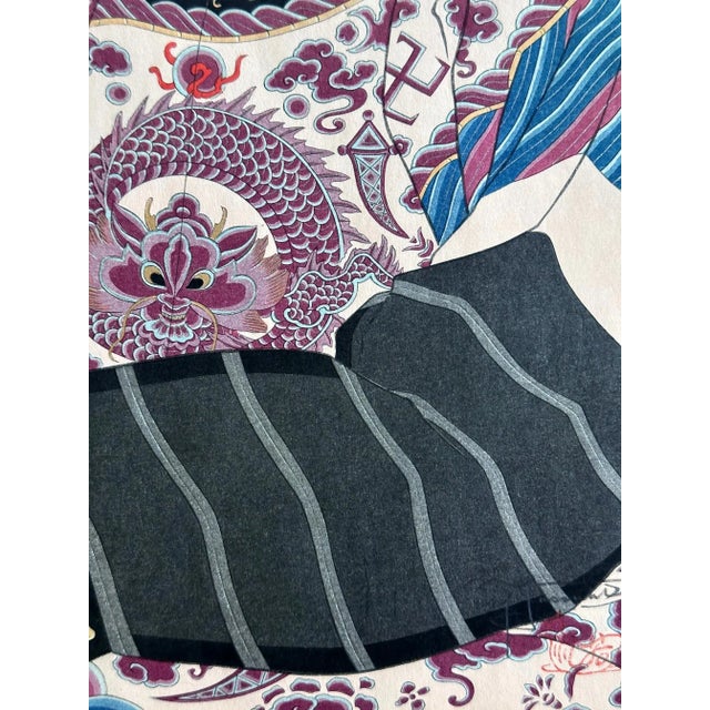 Japanese Woodblock Print Le Mandarin Aux Lunettes by Paul Jacoulet For Sale - Image 12 of 12