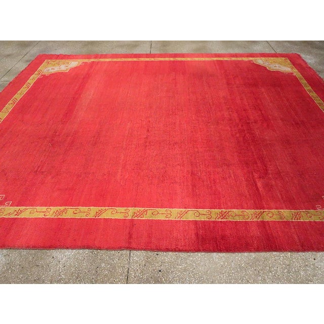 Galerie Shabab Collection Early 20th Century Turkish Oushak Room Size Carpet For Sale - Image 4 of 8
