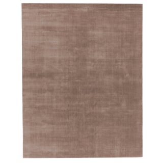 Exquisite Rugs Melle Hand loom Wool/Viscose Mink Rug-12'x15' For Sale