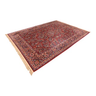 Karastan Sarouk Room Size Wool Rug, Circa 1950s For Sale