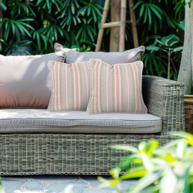 Indoor/Outdoor Pillow 24 x 24 Dune Terra For Sale - Image 10 of 11