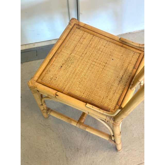 1970s Wicker and Bamboo Chair, 1970s For Sale - Image 5 of 7