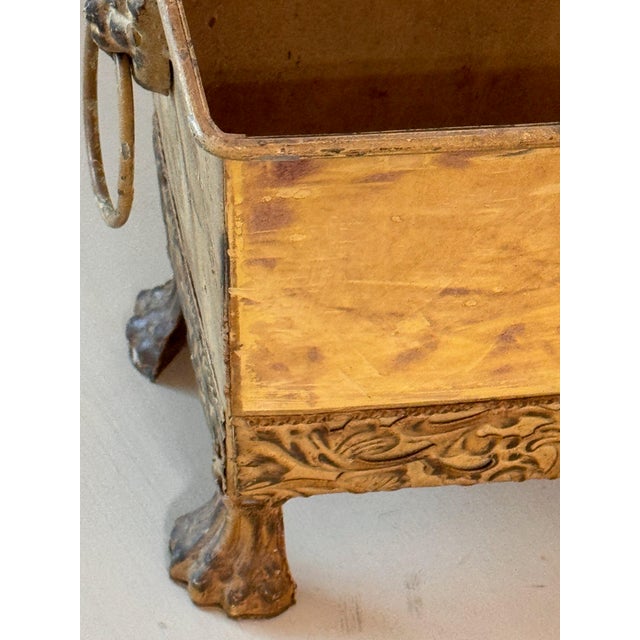 Pair of Tole Planters With Lion Mask Handles For Sale - Image 10 of 10