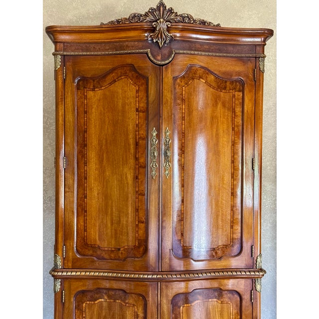 Brown Henredon Armoire French Louis XVI Provincial Style For Sale - Image 8 of 12