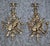 Vintage (1940's) Pair of Candle Sconces have an Ornate French Regency Style. Made of Brass. Musical Instruments. Violin,...