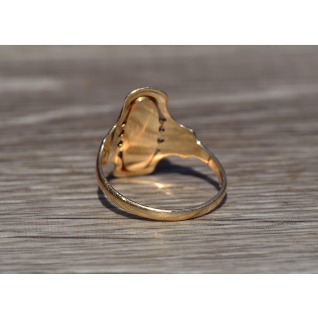 The Pomona: Antique Art Nouveau Ring set with Carnelian For Sale In Philadelphia - Image 6 of 11