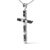 Contemporary .925 Sterling Silver 2.0 Cttw Prong Set Round Natural Treated Black and White Diamond Cross Pendant Necklace For Sale - Image 3 of 5