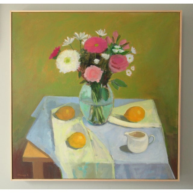 A still life painted from life, Influenced by Paul Cézanne. It has a lovely timeless quality. There is an understated...