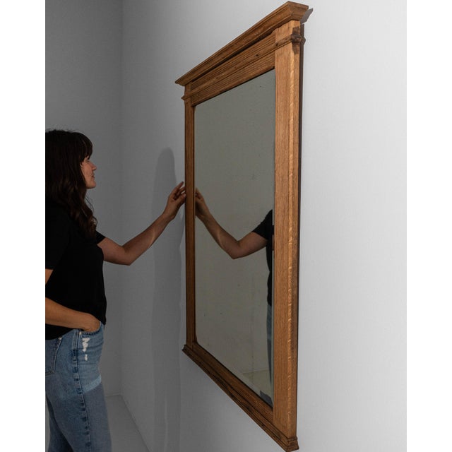 1880s French Oak Neoclassical Mirror For Sale - Image 13 of 18