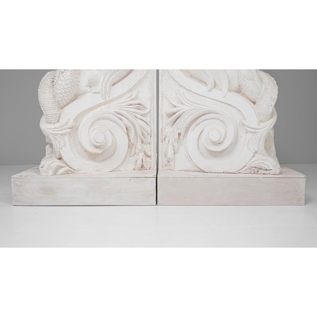 20th Century French Pair Of Plaster Sculptures Of Mermaids For Sale - Image 12 of 12