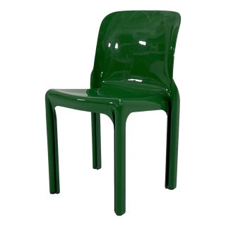 Green Selene Chair by Vico Magistretti for Artemide, 1970s For Sale