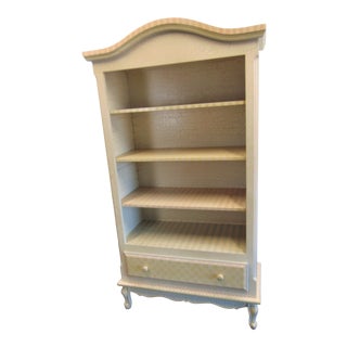 Custom French Style Paint Decorated Bookshelf For Sale