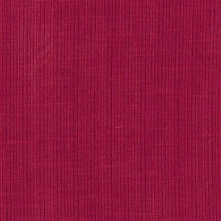 Sample - Schumacher Antique Strie Velvet Fabric in Crimson For Sale