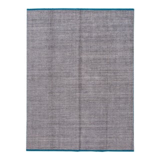 Modern Gray Indian Loop/Cut Wool Rug Handmade by Apadana For Sale