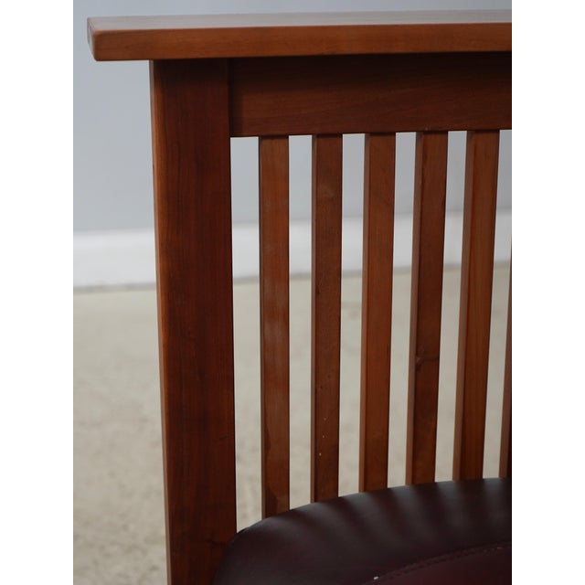 Wood Stickley Cherry Arts & Crafts Prairie Sofa For Sale - Image 7 of 18