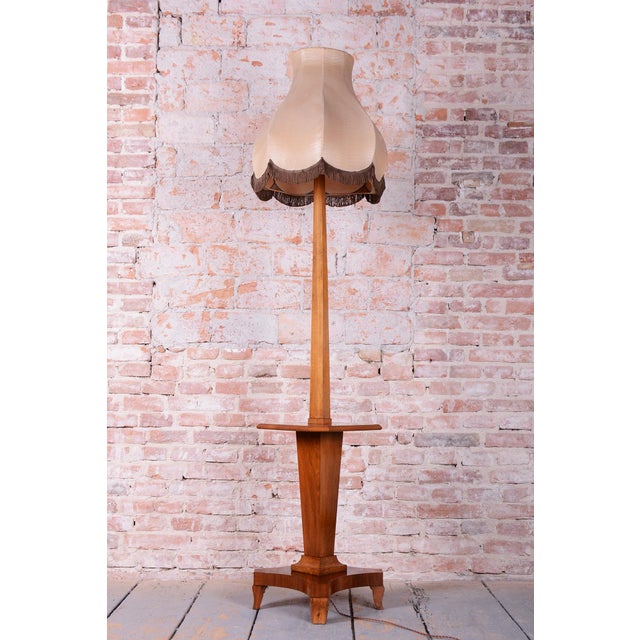 1920s Czech Art Deco Walnut Floor Lamp, 1920s For Sale - Image 5 of 11