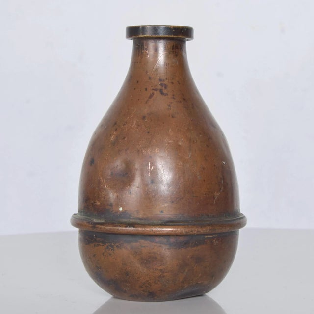 1940s Industrial Patinated Copper Bottle For Sale In San Diego - Image 6 of 9