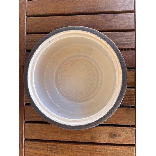 1970s Mid20 th Century Brutalist German Pottery WGP Punch Bowl and Cups - 10pcs For Sale - Image 5 of 7