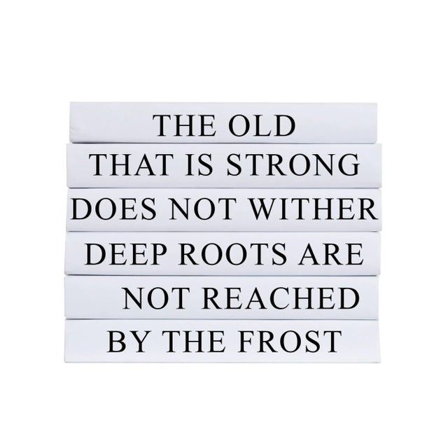 Let your thoughts be seen with these six decorative hardback books in black with white spines.