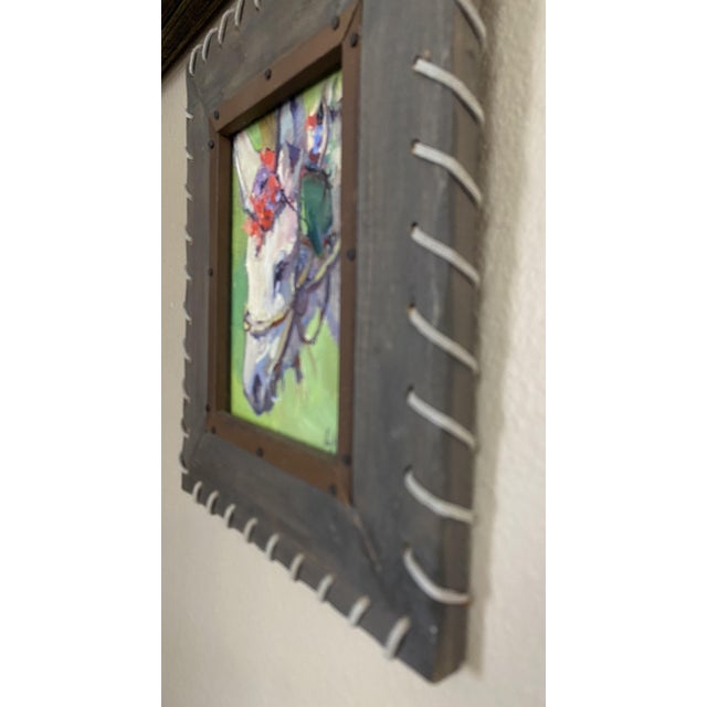 Wood "Out on the Town" ~ Lorie Batson, Original Oil Painting, the Sweet Nature of This Girl Is Captured as She Greeted People in the Town Square. For Sale - Image 7 of 7