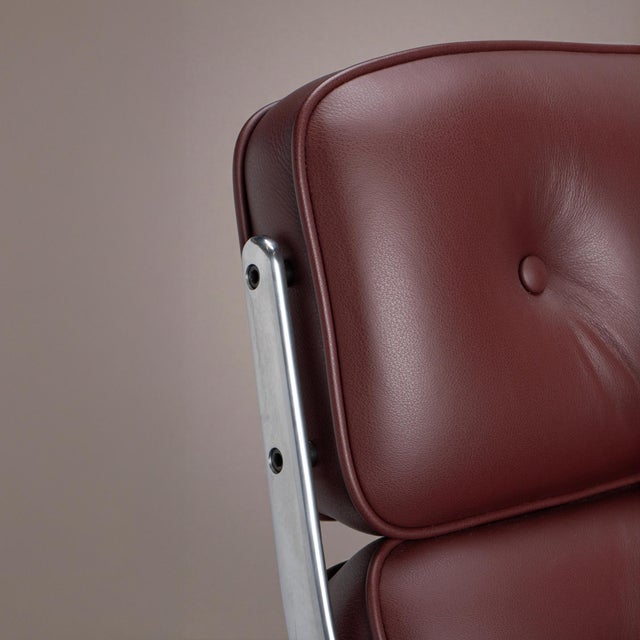 Eames Time Life Executive Chair in Original Bordeaux Leather by Herman Miller For Sale - Image 12 of 12
