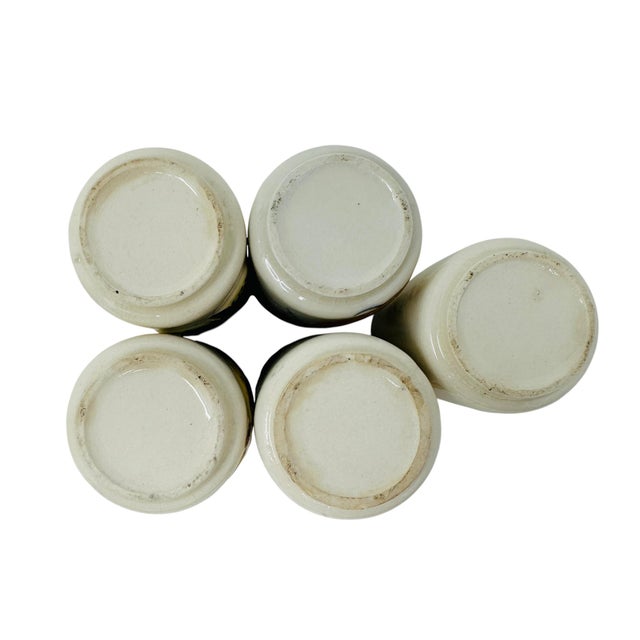 Mid-Century Japanese Hand-Painted Fruit Relief Pitcher & Tumbler Set - 6 Pieces For Sale - Image 14 of 14