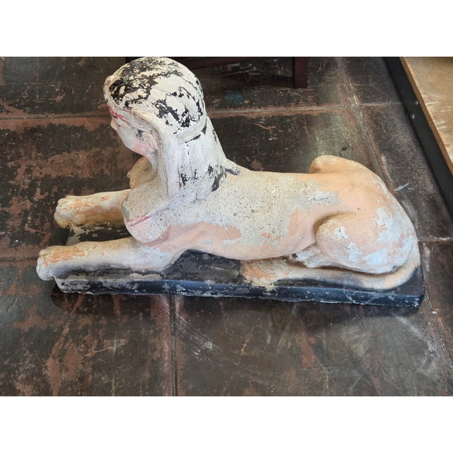 1920s 1920s Egyptian Spinx Garden Statue For Sale - Image 5 of 8