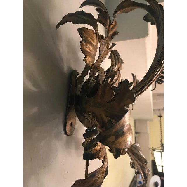 Vintage French Wrought Iron Sconces, 1940s, Set of 2 For Sale - Image 12 of 13