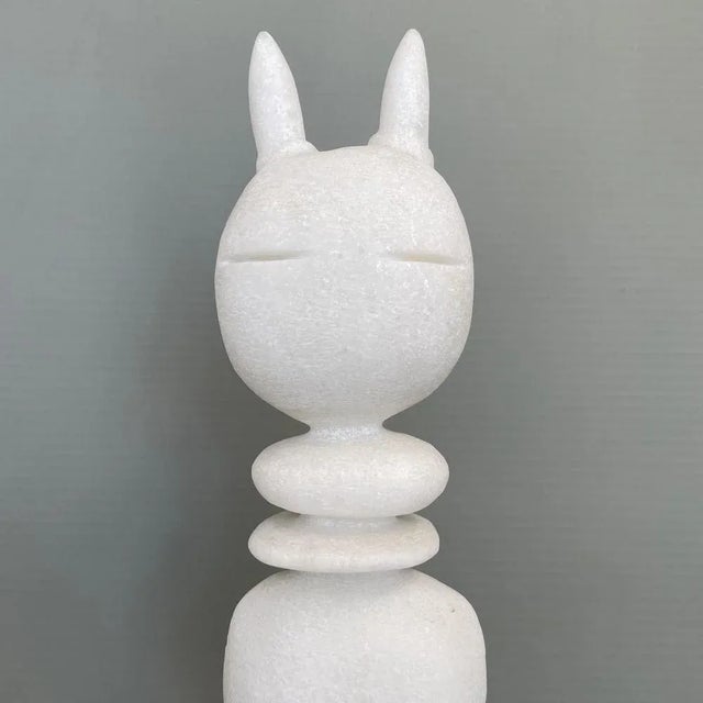 Not Yet Made - Made To Order Cat King Marble Sculpture by Tom Von Kaenel For Sale - Image 5 of 6