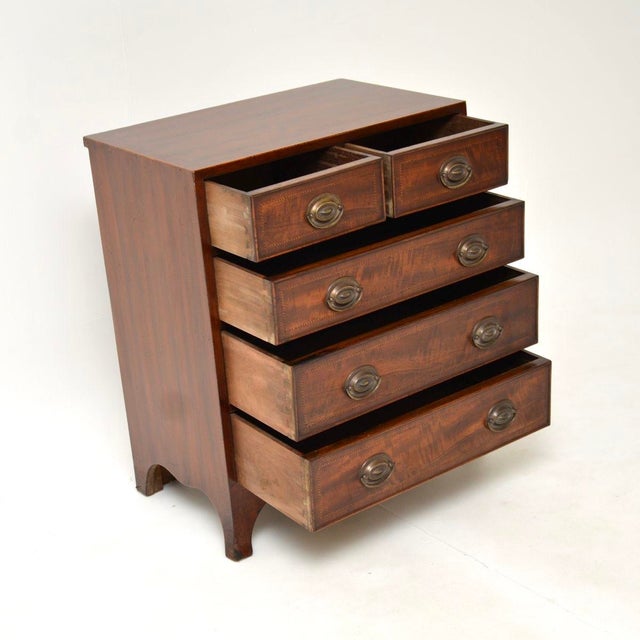 Antique Georgian Inlaid Chest of Drawers, 1920s For Sale - Image 4 of 10
