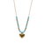 Love Heart Pendant Turquoise Color Necklace For Sale - Image 10 of 11