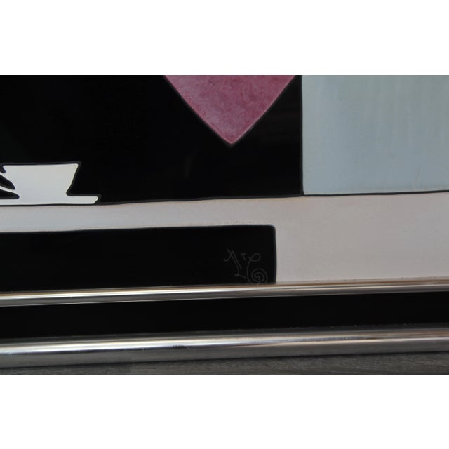 88's fashion portrait on acrylic Signed " L R G " Dimensions; 57" Width x 2" Depth x 47" Height See pictures and condition...