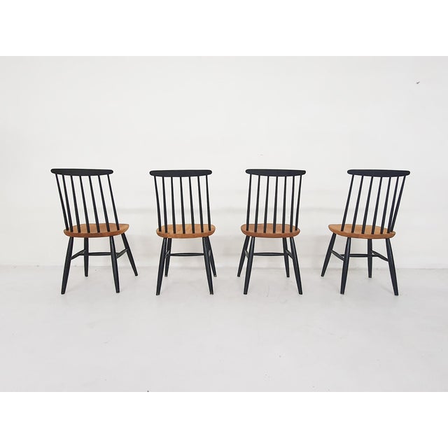 Spindle Back Chairs, the Netherlands, 1960s, Set of 4 For Sale - Image 6 of 15