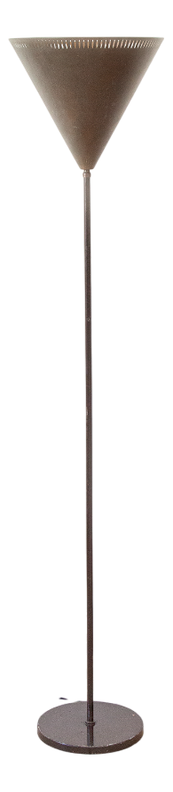 Vintage Danish Floor Lamp in Patinated Copper, 1940s